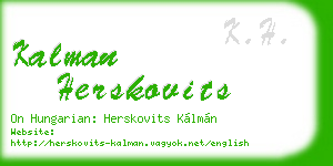 kalman herskovits business card