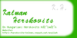 kalman herskovits business card